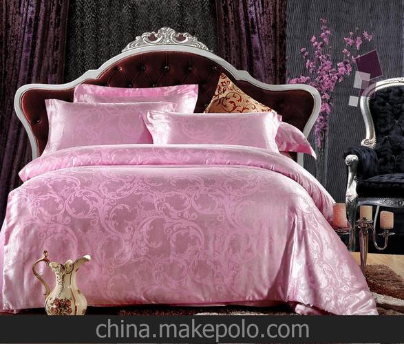 贡缎大提花四件套 婚庆床上用品批发首选，厂家特价一件代发助力商家零风险创业